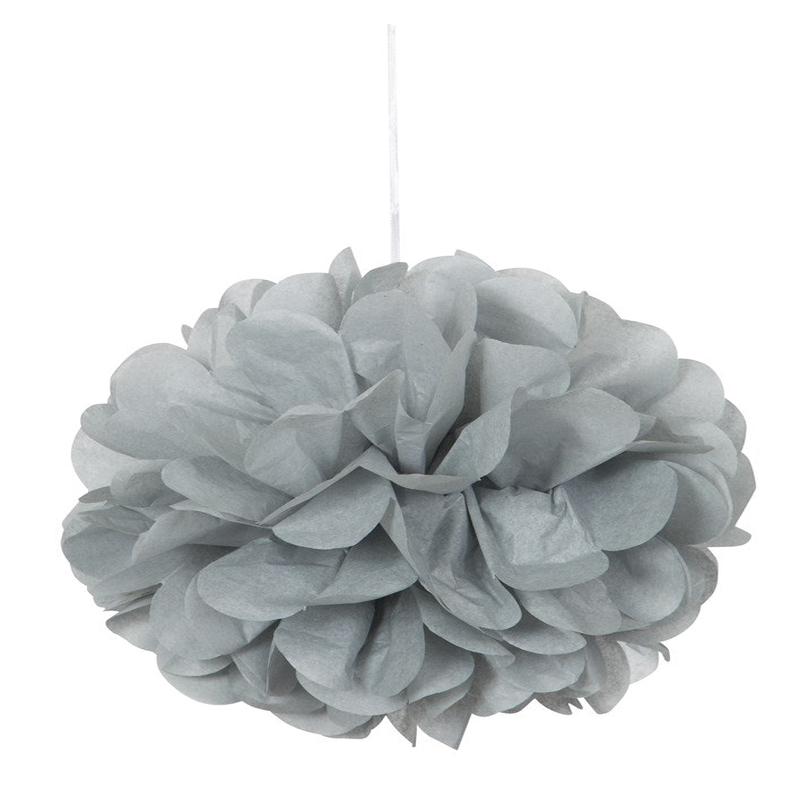 Puff Tissue Deco 9in 3ct – Silver