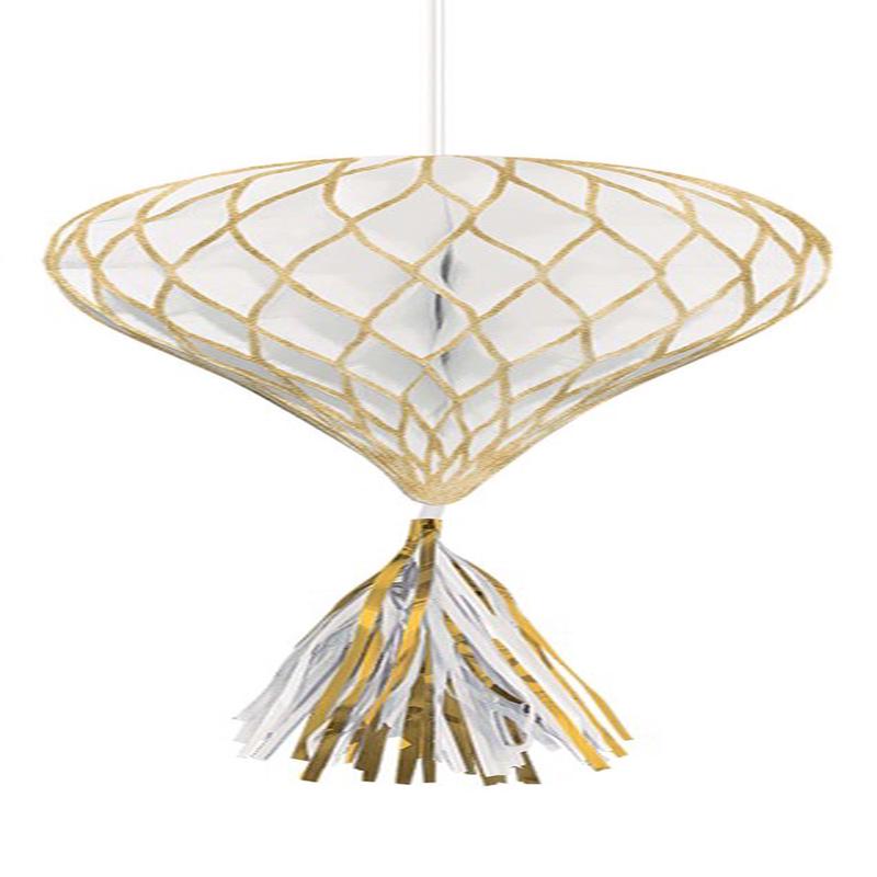 Tissue Tassel Ball (XS) – Glitter Gold