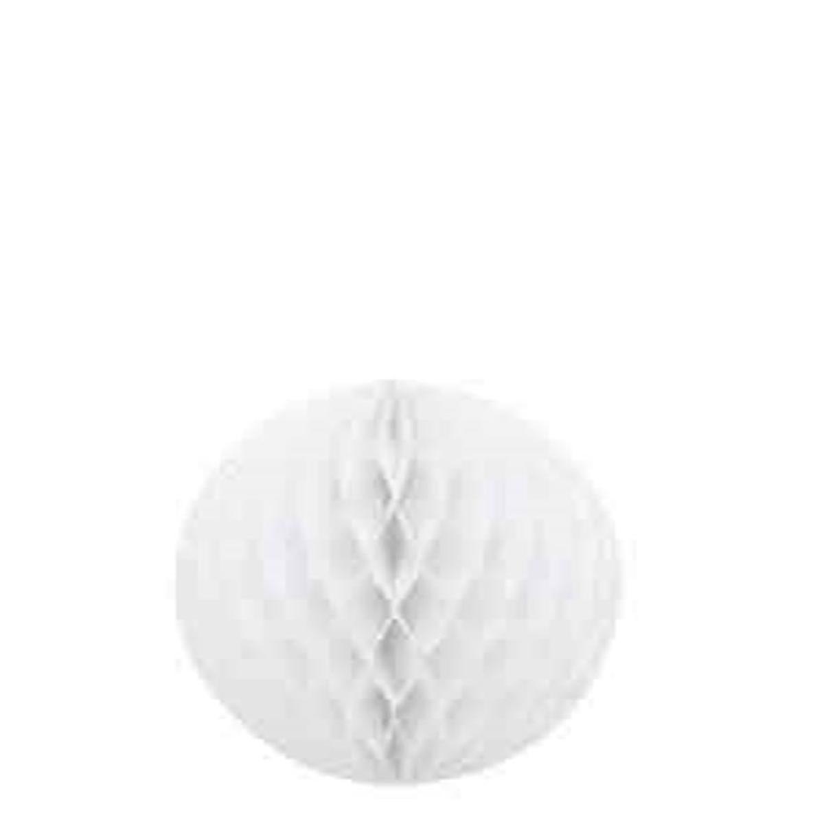 White Solid 8″ Honeycomb Ball