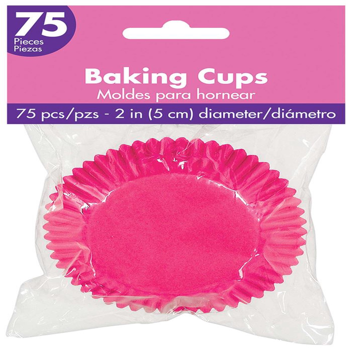 Cupcake Case Bright Pink 75ct