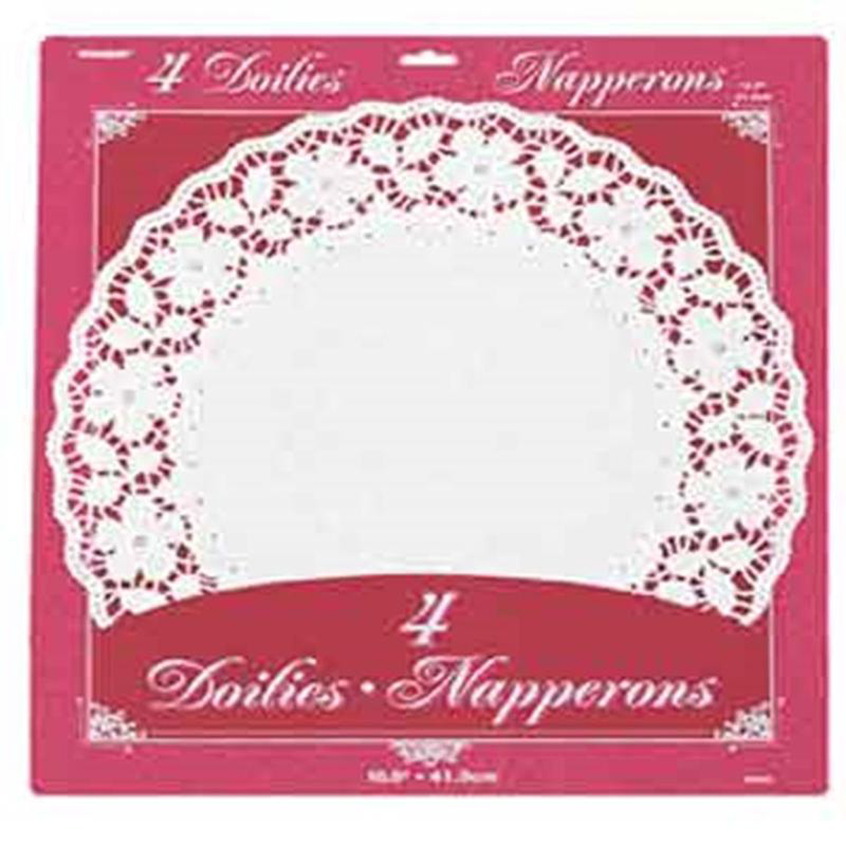 Doilies 165in Wht 4pc