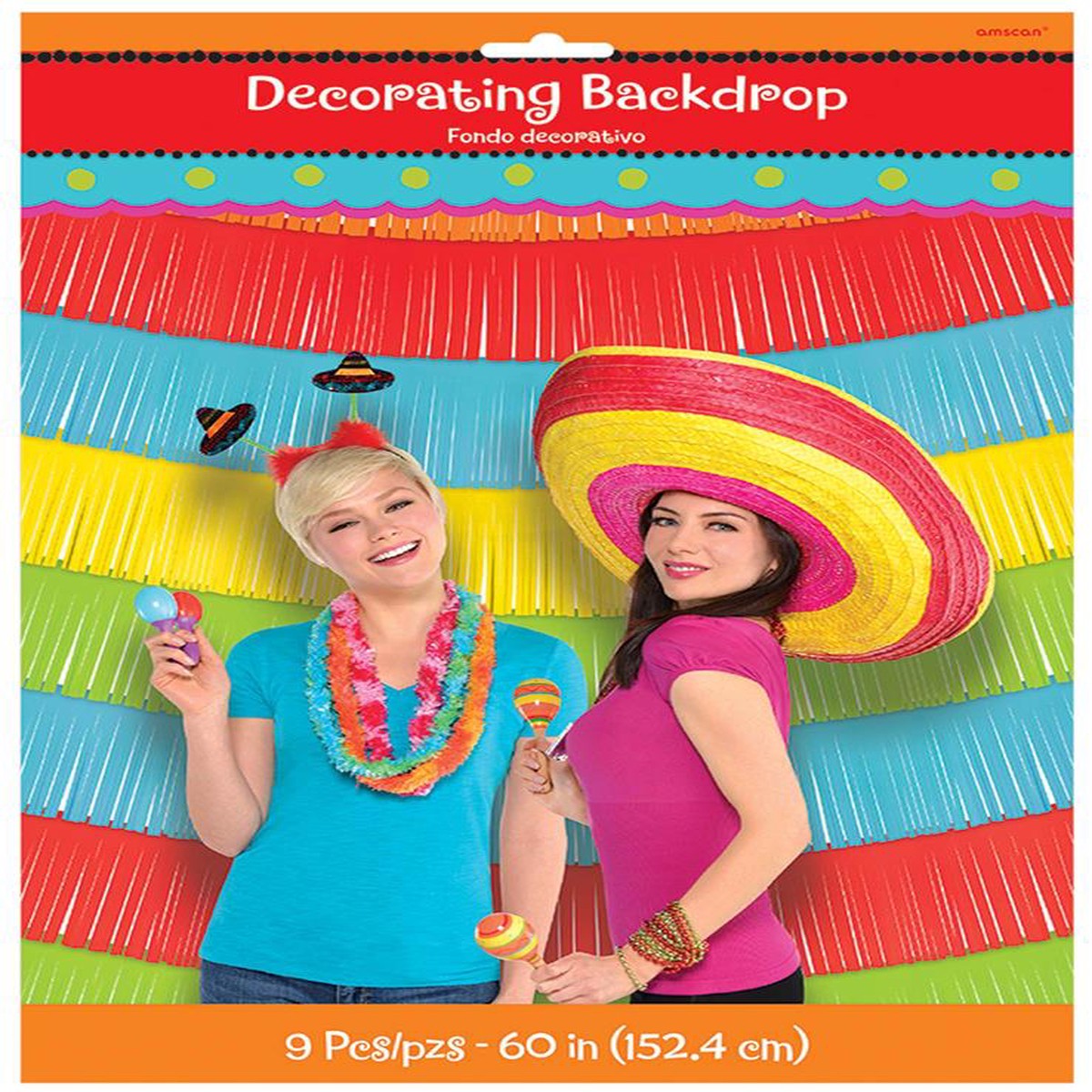 Fringe Deluxe Decorating Backdrop 9ct
