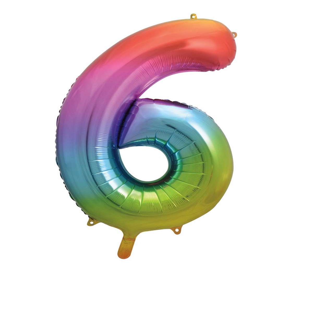 Jumbo Foil Number Balloon 34 inch Rainbow 6