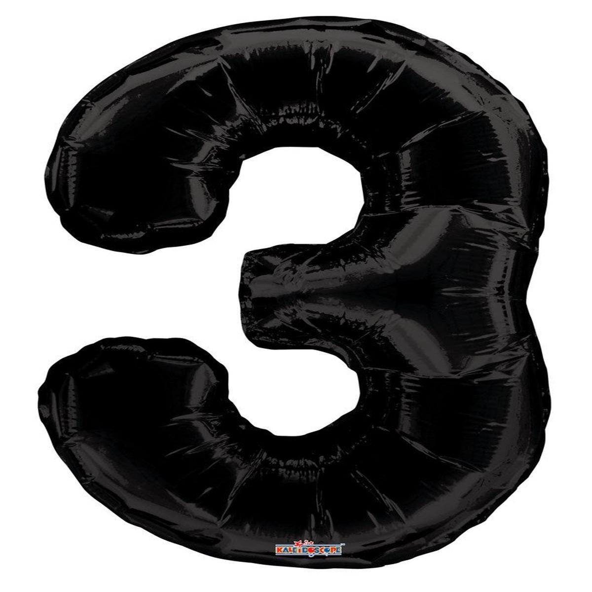 Jumbo Foil Number Balloon 34in Black – 3