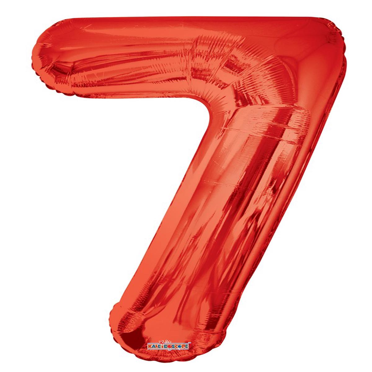 Jumbo Foil Number Balloon 34in Red – 7