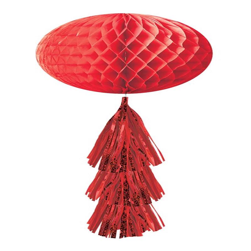 Tissue Tassel Ball 1ct – Apple Red