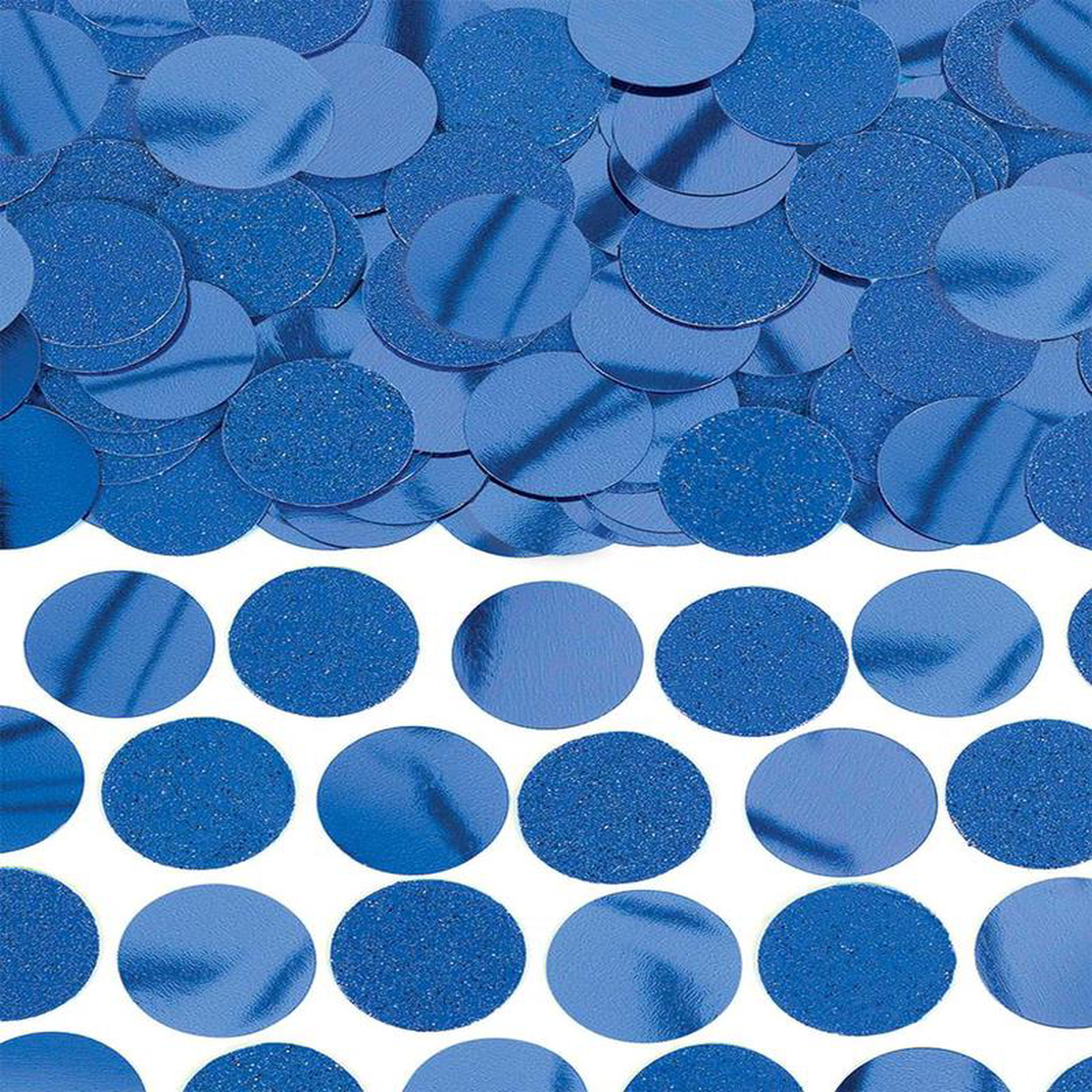 Confetti Glittered Circle 225oz Blue