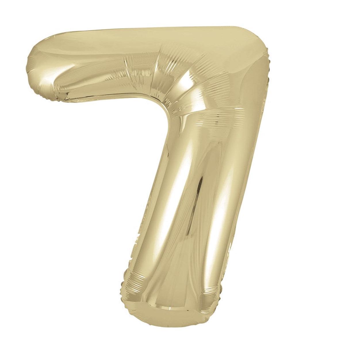Jumbo Foil Number Balloon 34 inch Gold 7