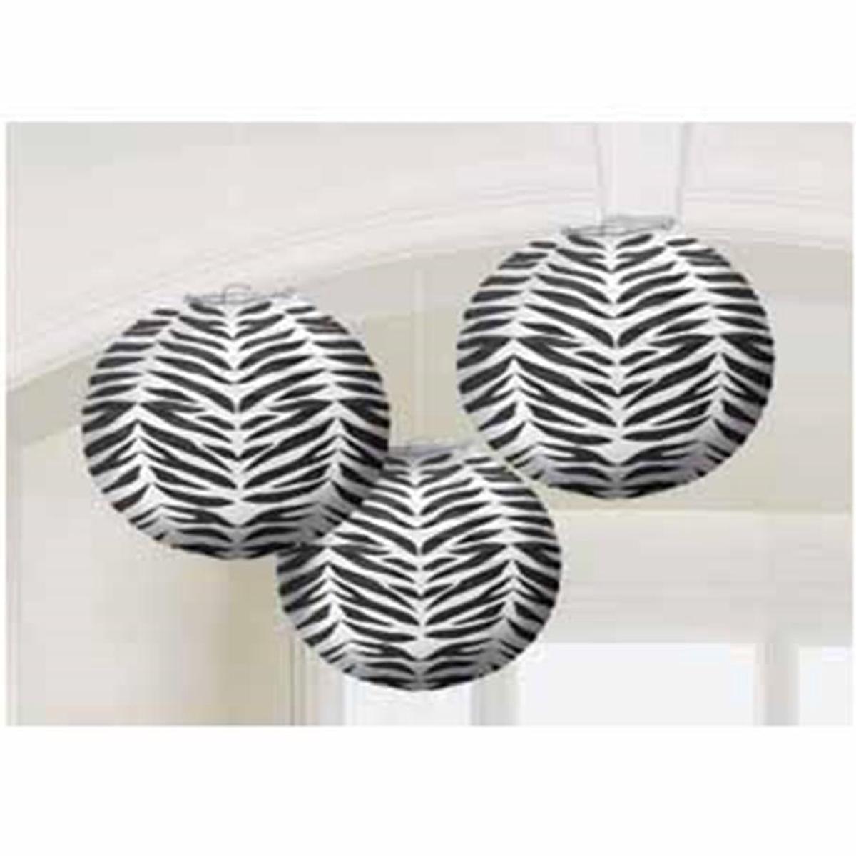 Lantern Rd 9in Zebra 3ct