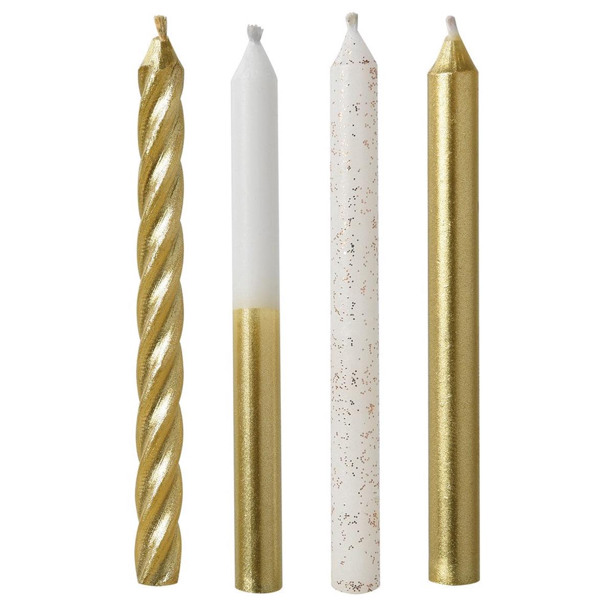 Metallic Gold Mix Candle 12ct