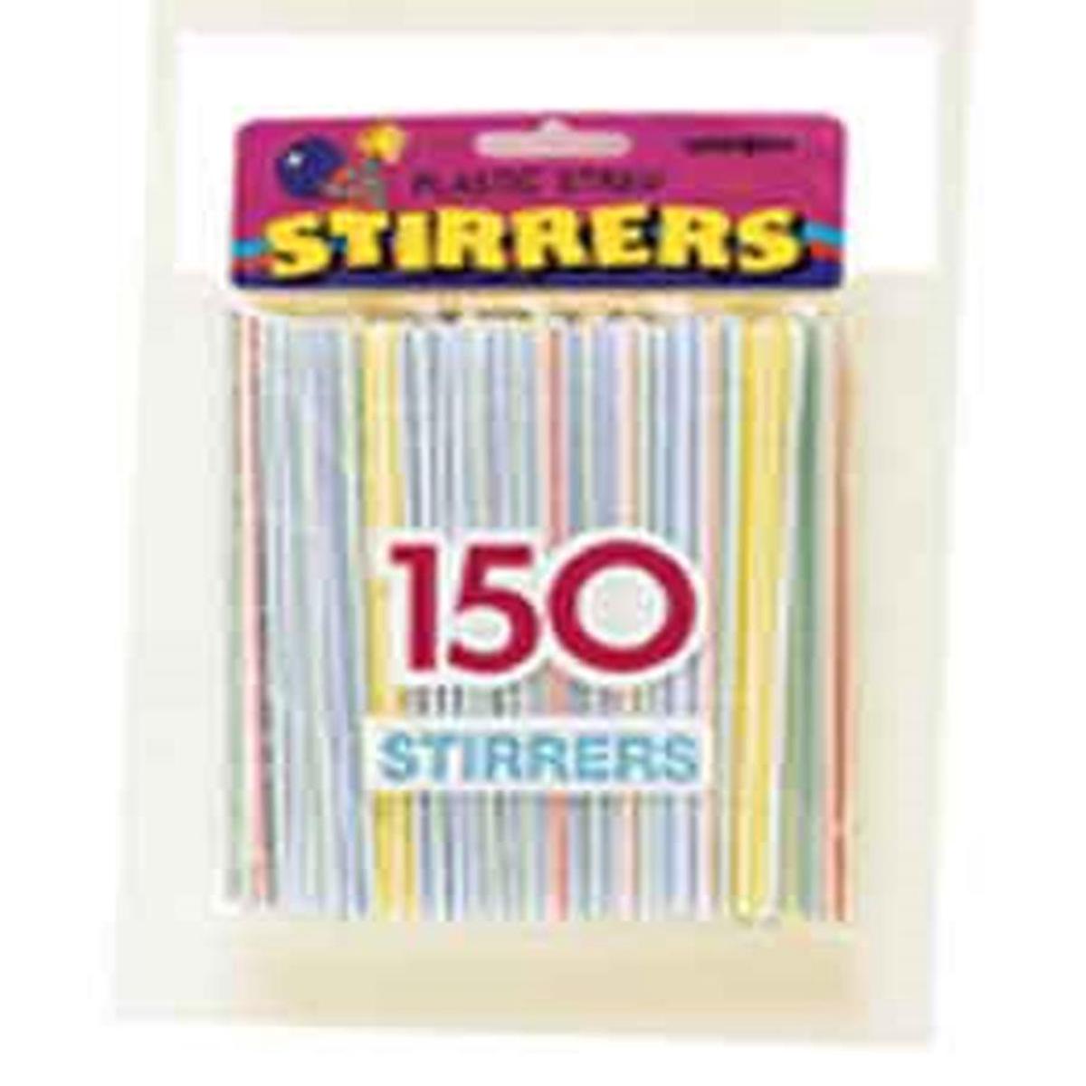 Mixer Straws Striped, 150ct