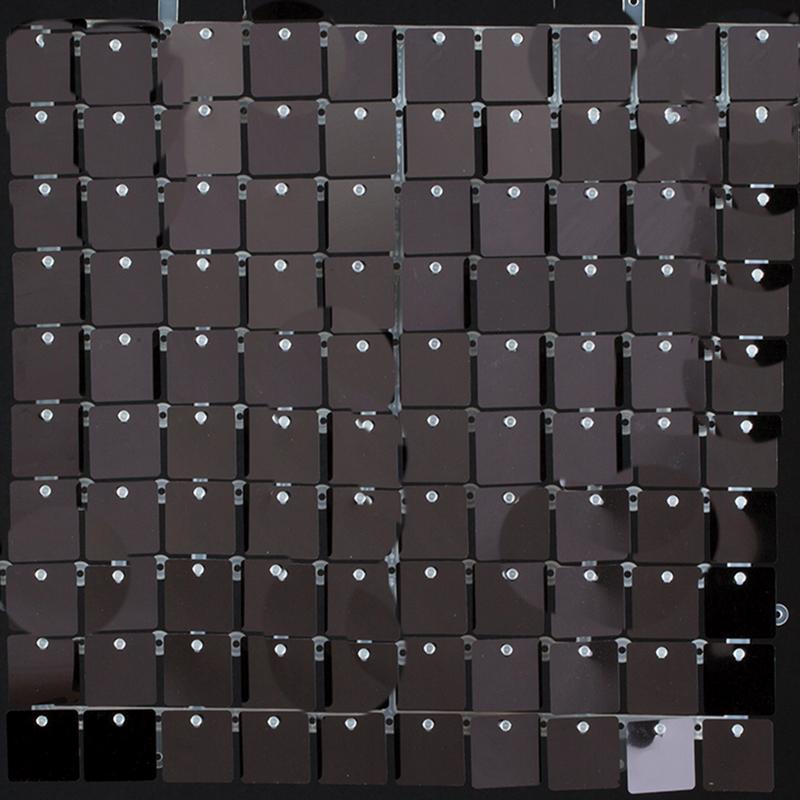 Sequin Shimmer Wall Panel in Black 12 inch x 12 inch 1ct