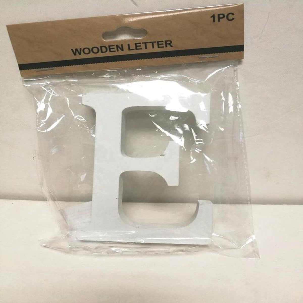 White Wood Letter E