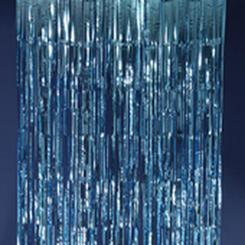40 inch Wide x 10 foot Tall Foil Backdropft 1ct in Blue