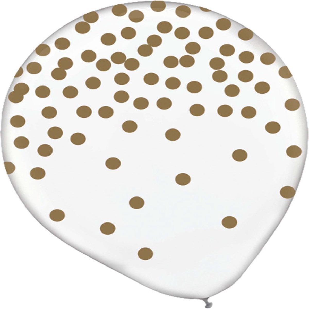 Confetti Latex Balloons Gold 6ct