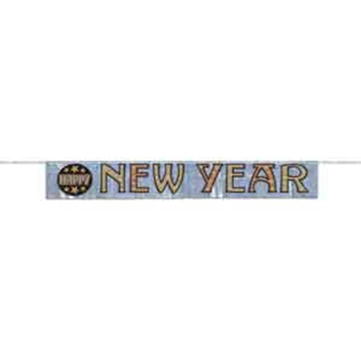 Foil New Years Stars Fringe Banner 475 Ft