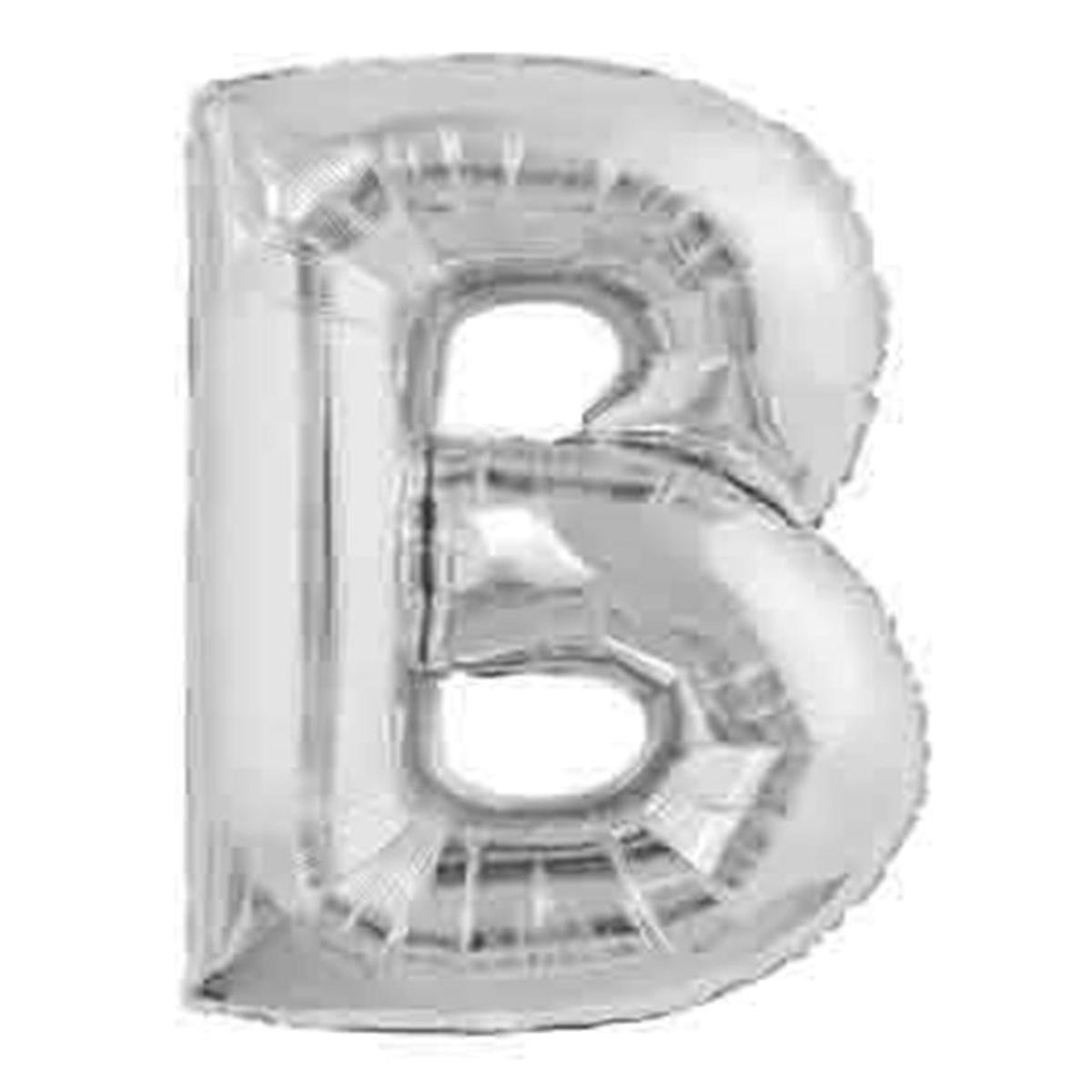 Jumbo Foil Letter Balloon 34 inch Silver B