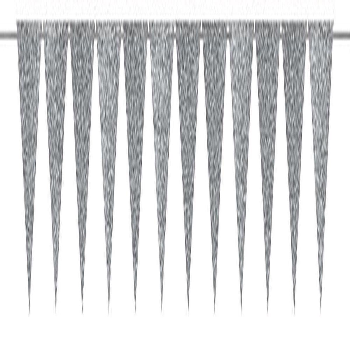 Large Paper Pennant Banner Sparkle Silver 1ct