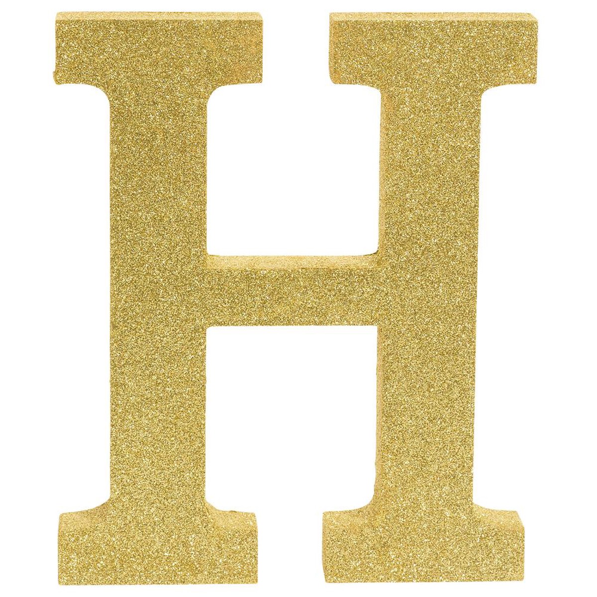 Letter H 8.875 inch H x 7.375inch W x 1 inch D 1ct
