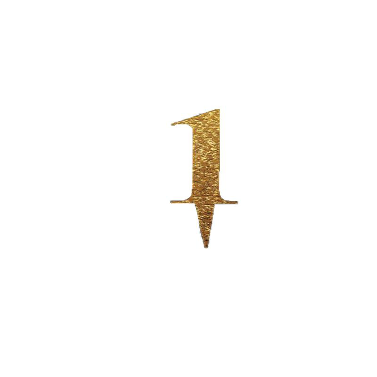 Mirror Acrylic Cake Topper no1 Gold