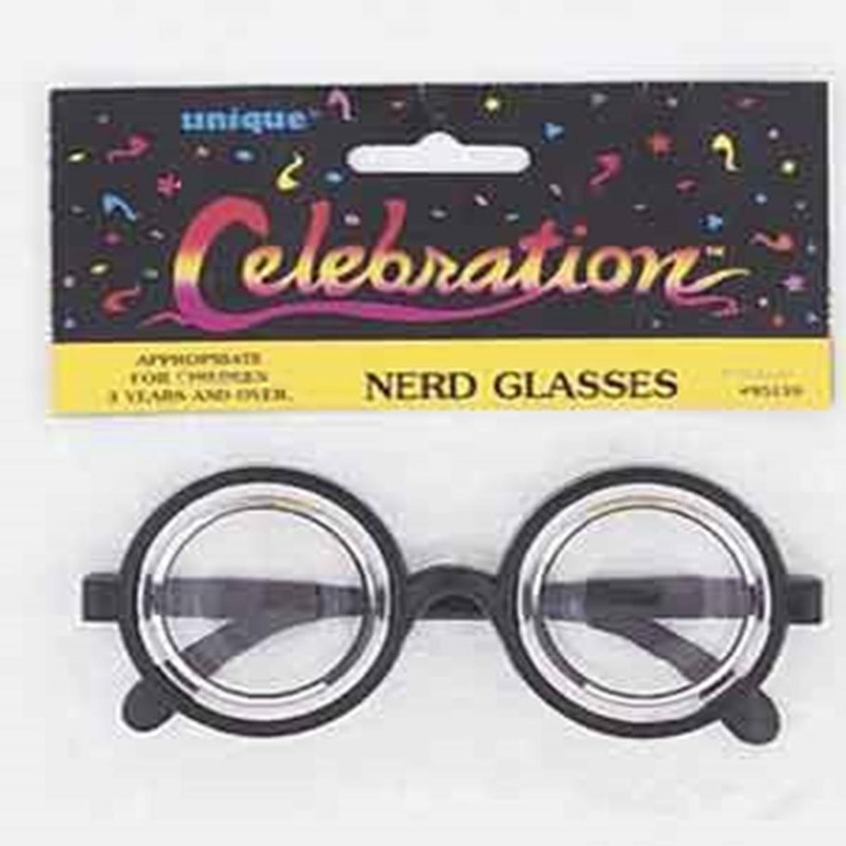 Nerd Glasses Black