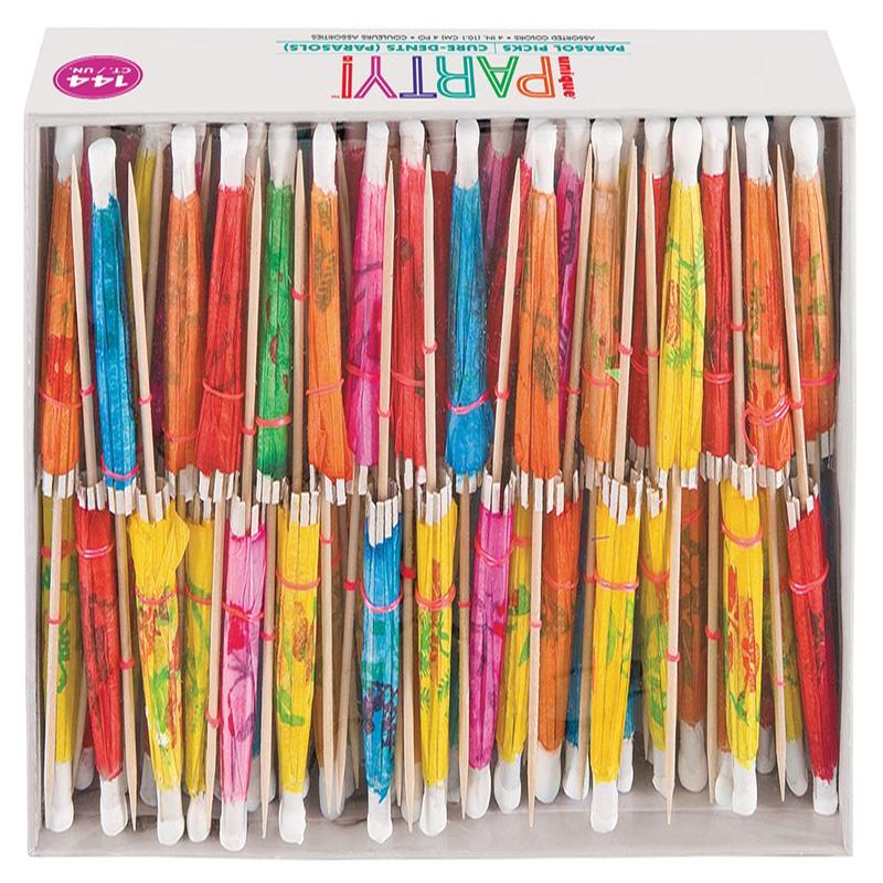 Paper Umbrella Picks Box, 144ct