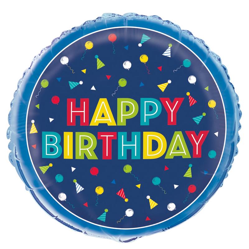 Peppy Birthday 18 inch Foil Balloon FLAT