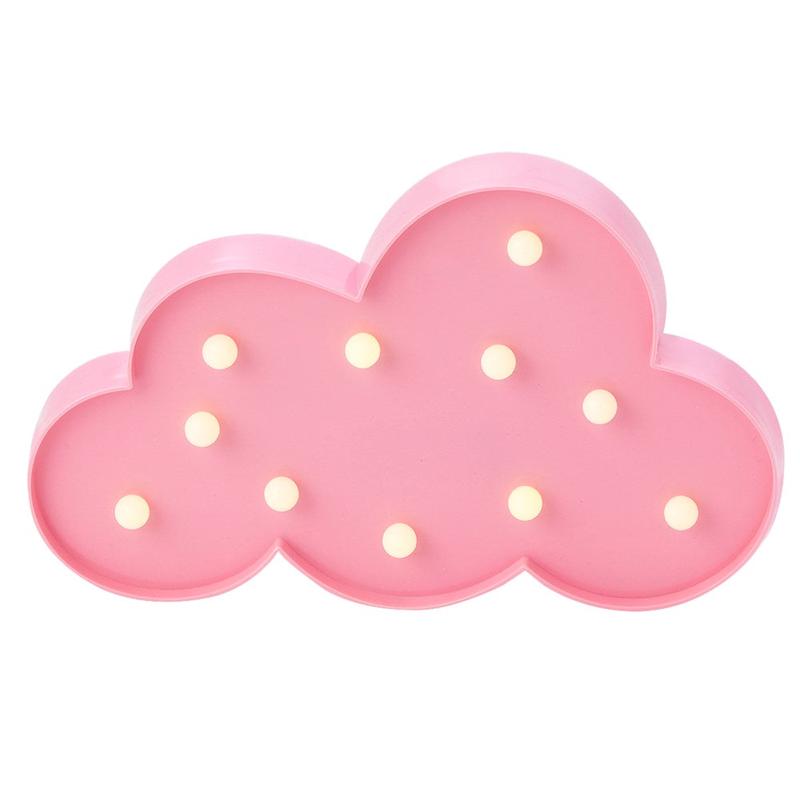 Plastic Marquee Light Cloud – Pink