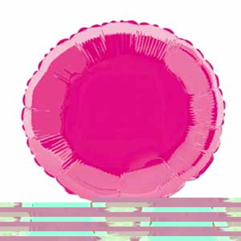 Round Hot Pink 18 inch Foil Balloon