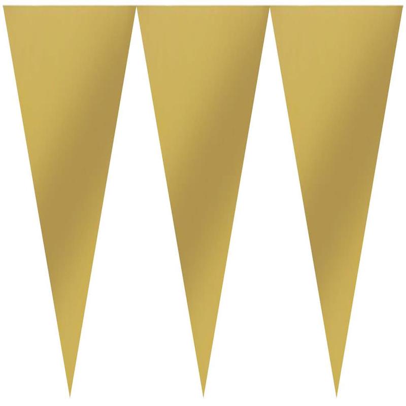 Pennant Paper Banner – Gold