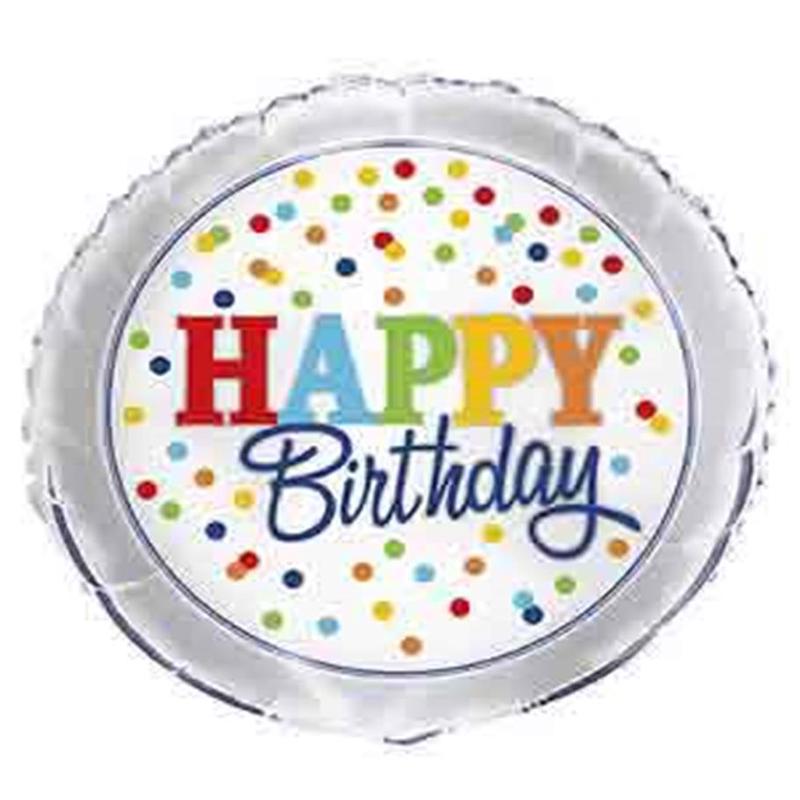 Polka Dot Foil Balloon 18in – Rainbow