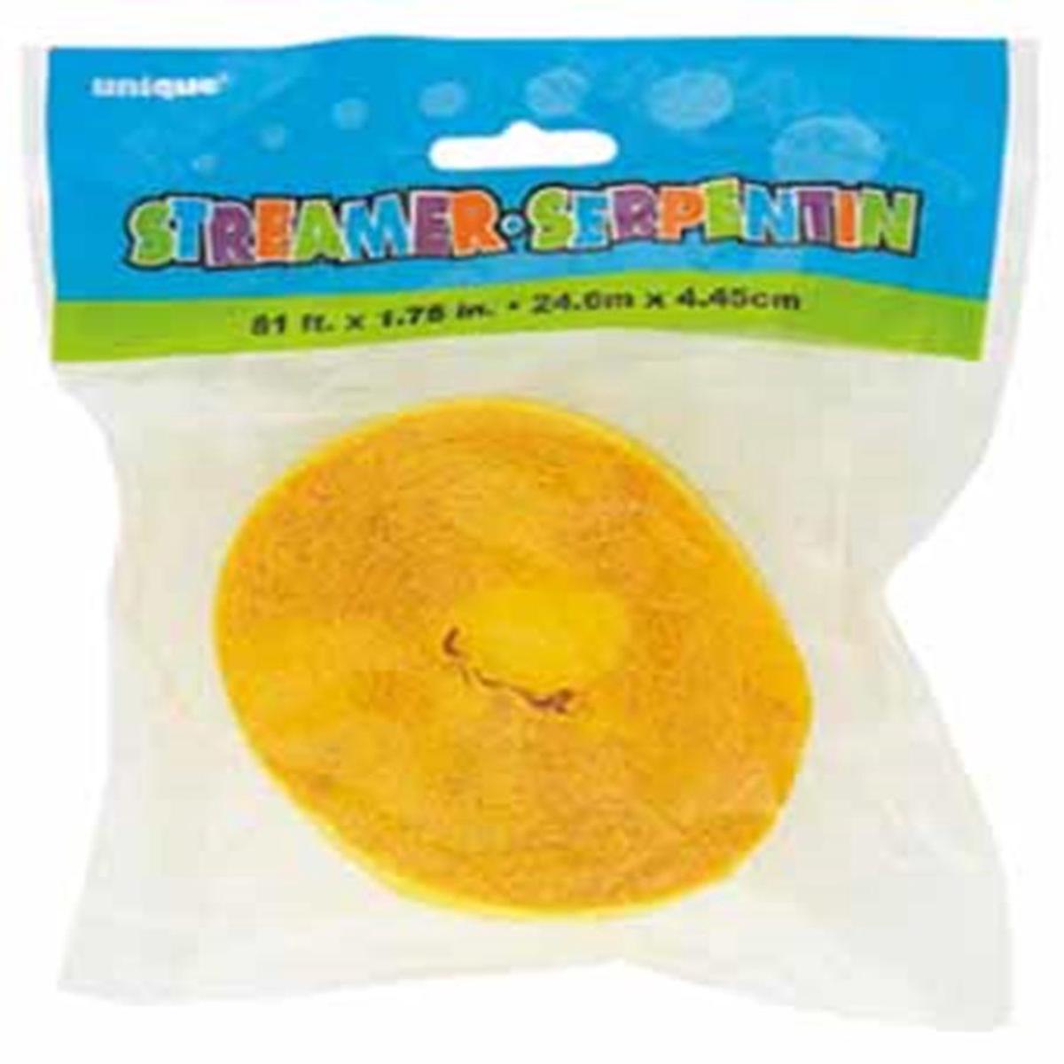 Yellow Crepe Streamer, 81 ft
