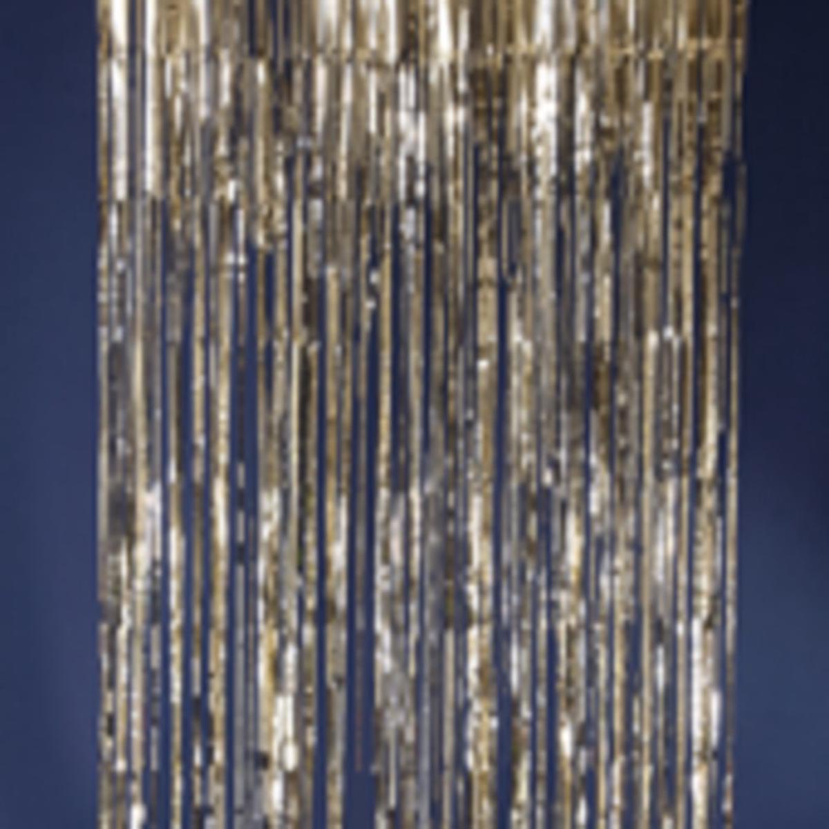 40 inch Wide x 10 foot Tall Foil Backdropft 1ct in Champagne