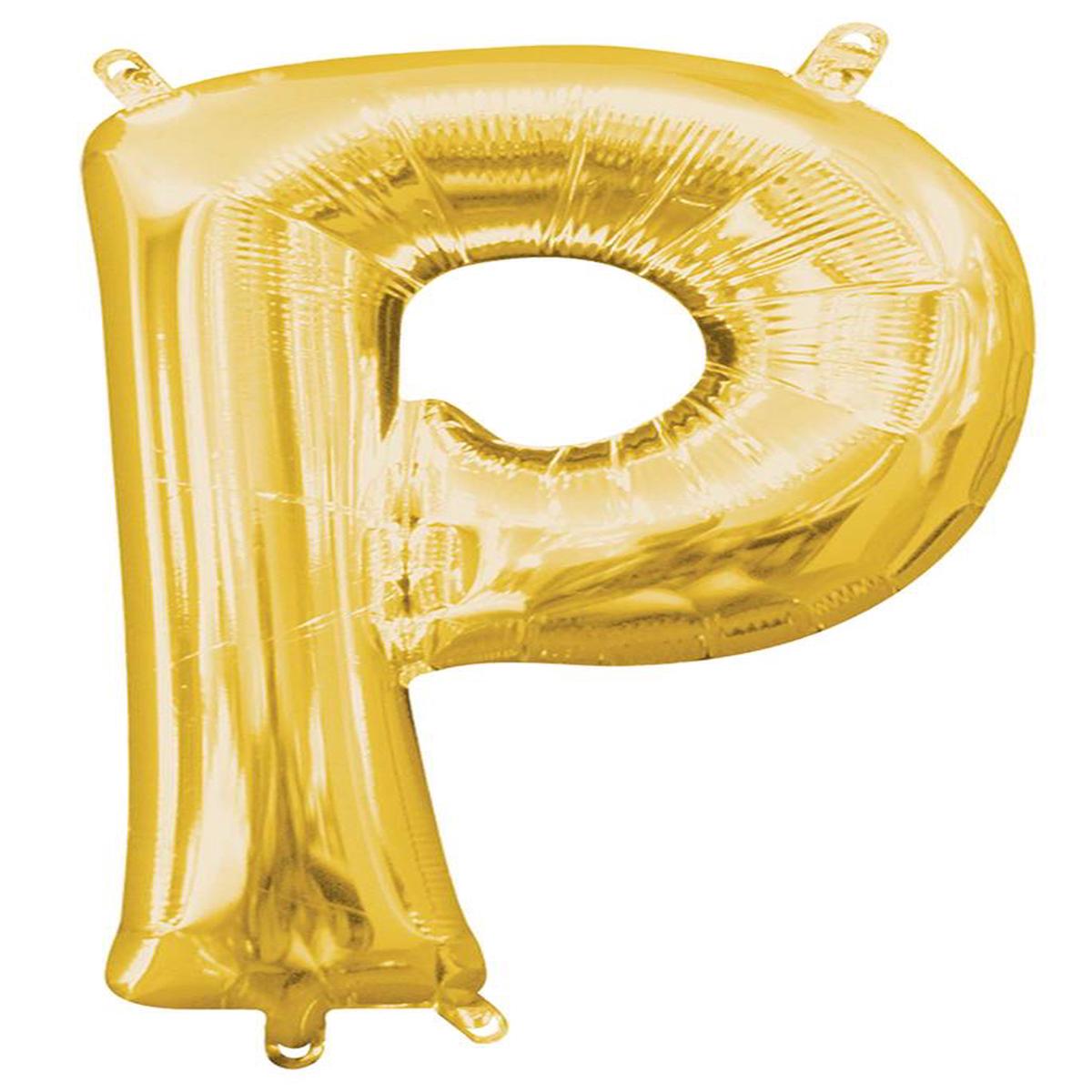 Balloon Letter 14in P – Gold