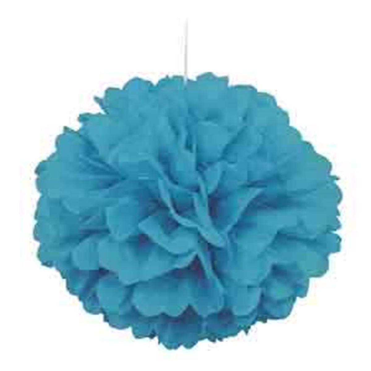 Caribbean Teal Puff Decor 16in