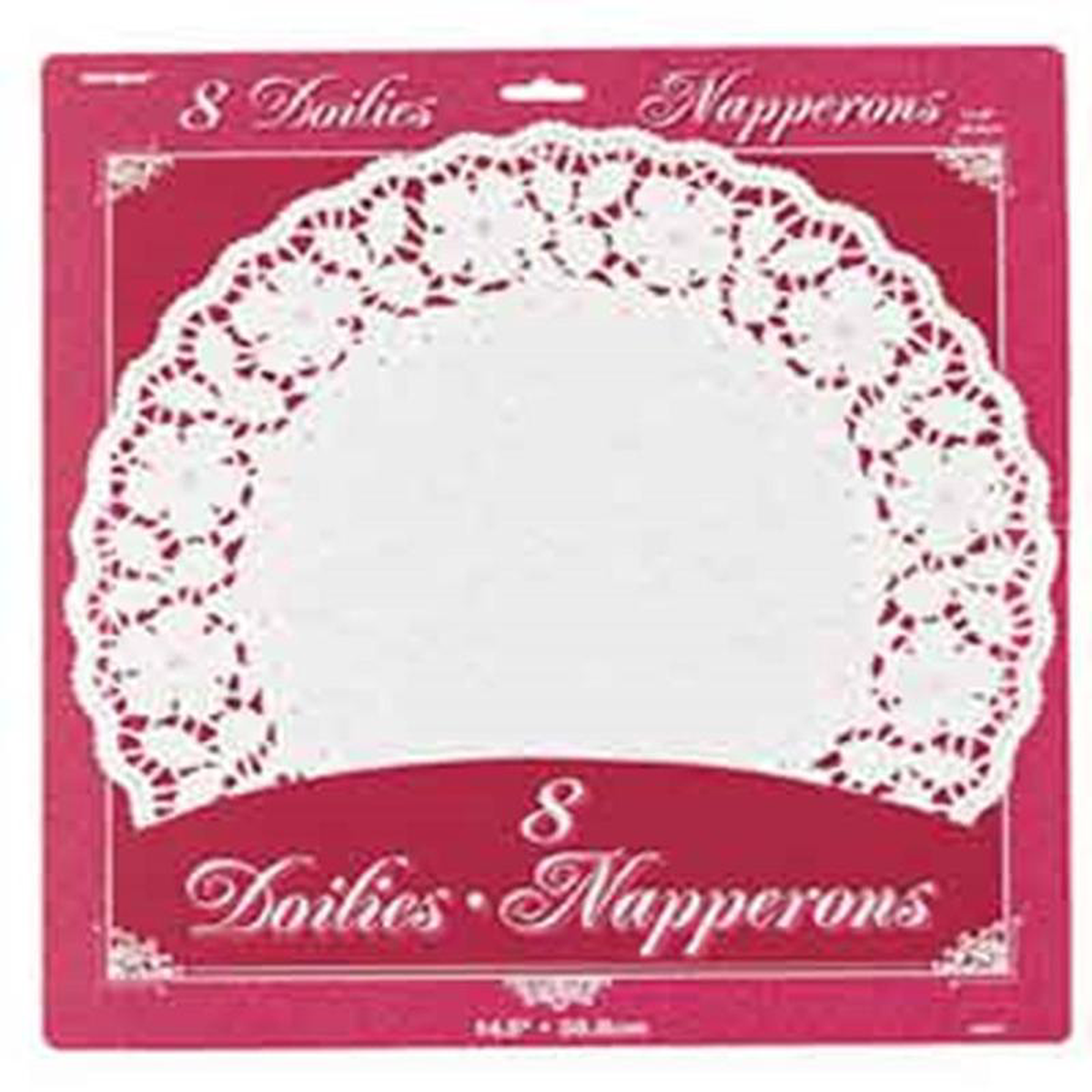 Doilies 145in Wht 8pc