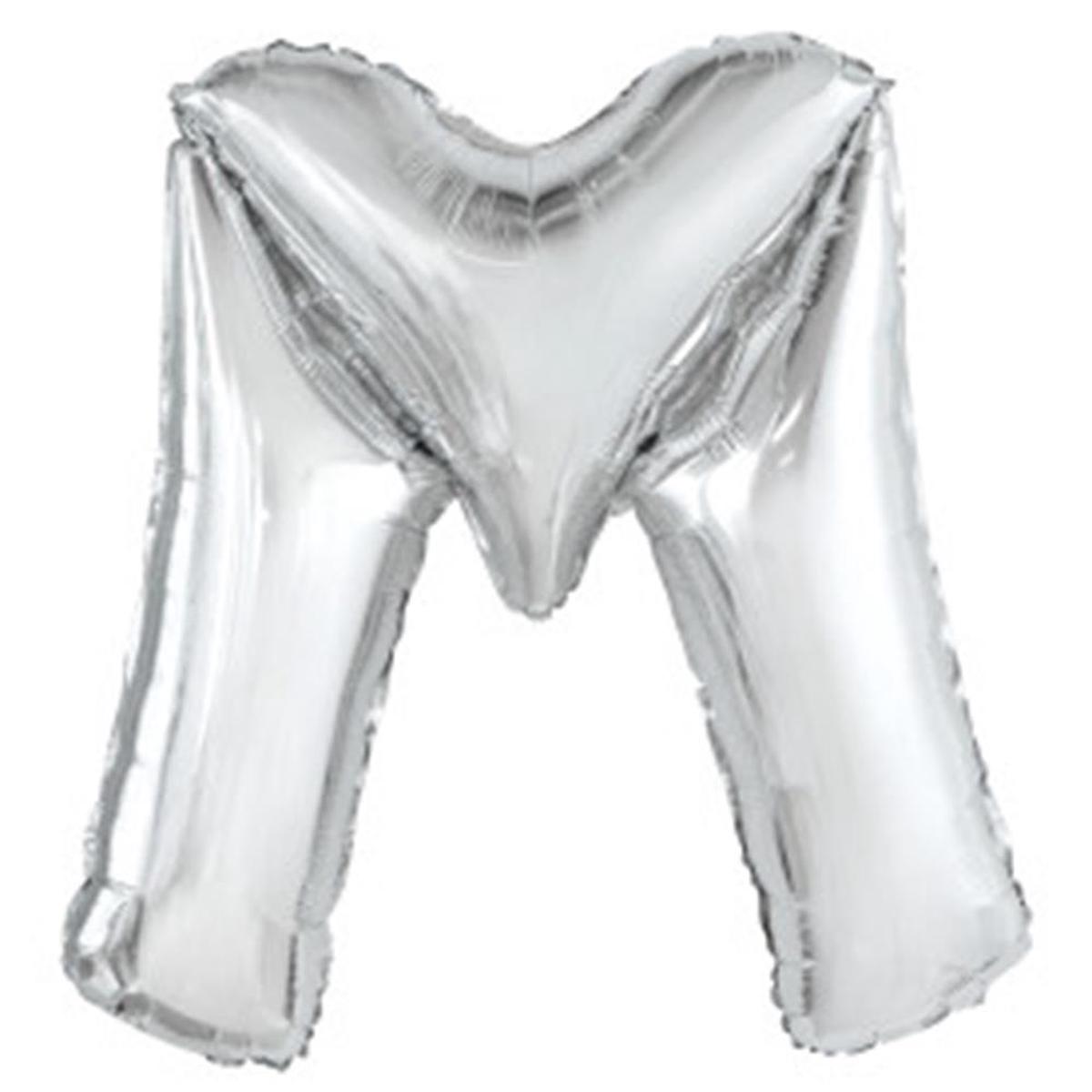 Jumbo Foil Letter Balloon 34 inch Silver M