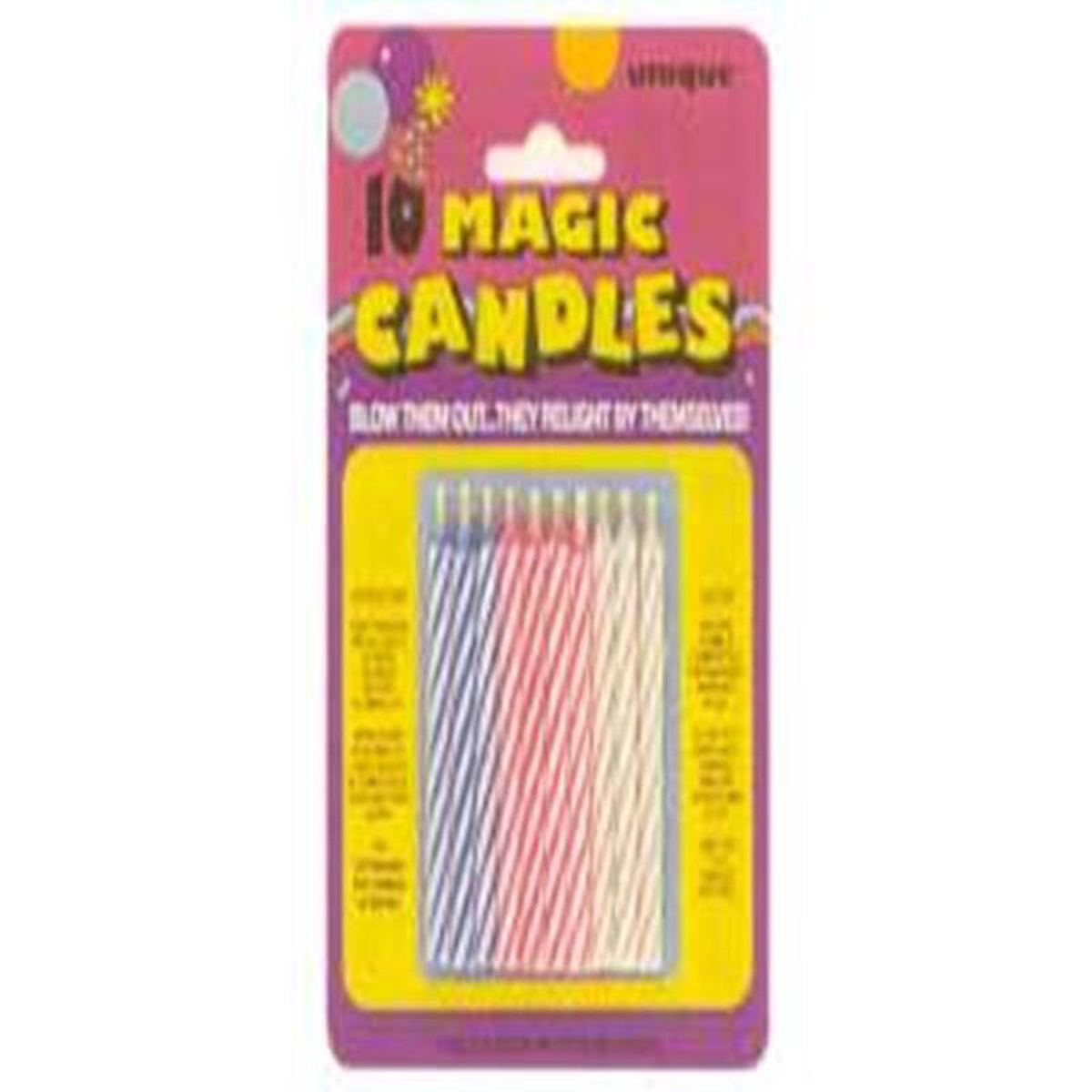 Multicolor Magic Birthday Candle 10ct
