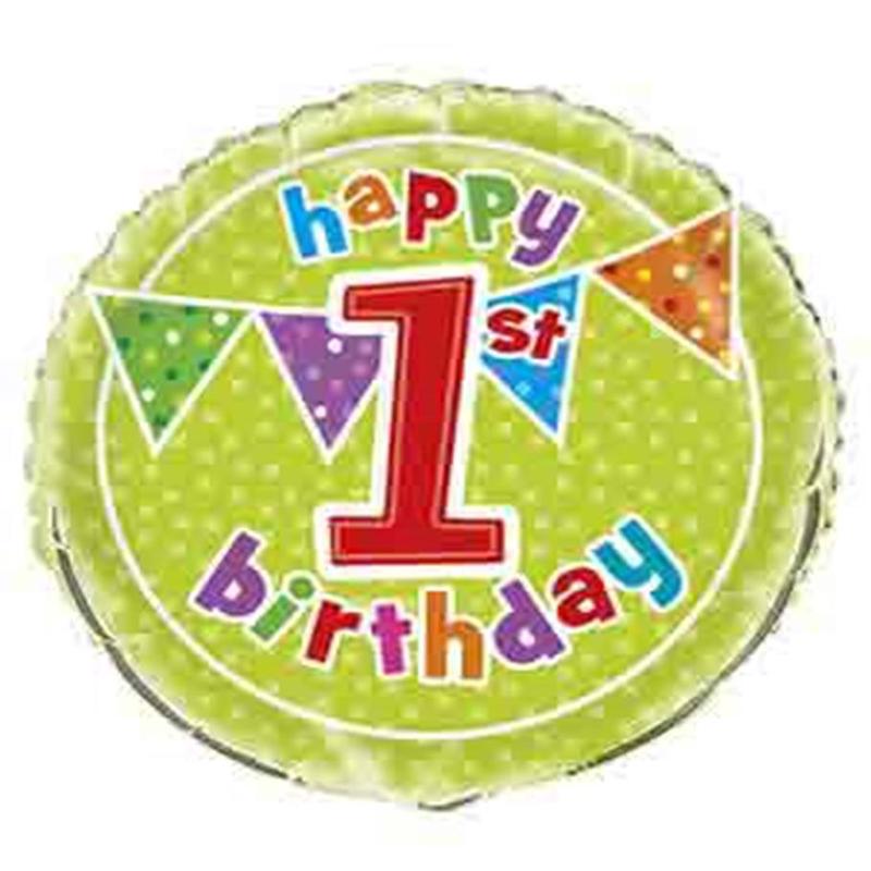 Polka Dot Foil Balloon 18in – 1st