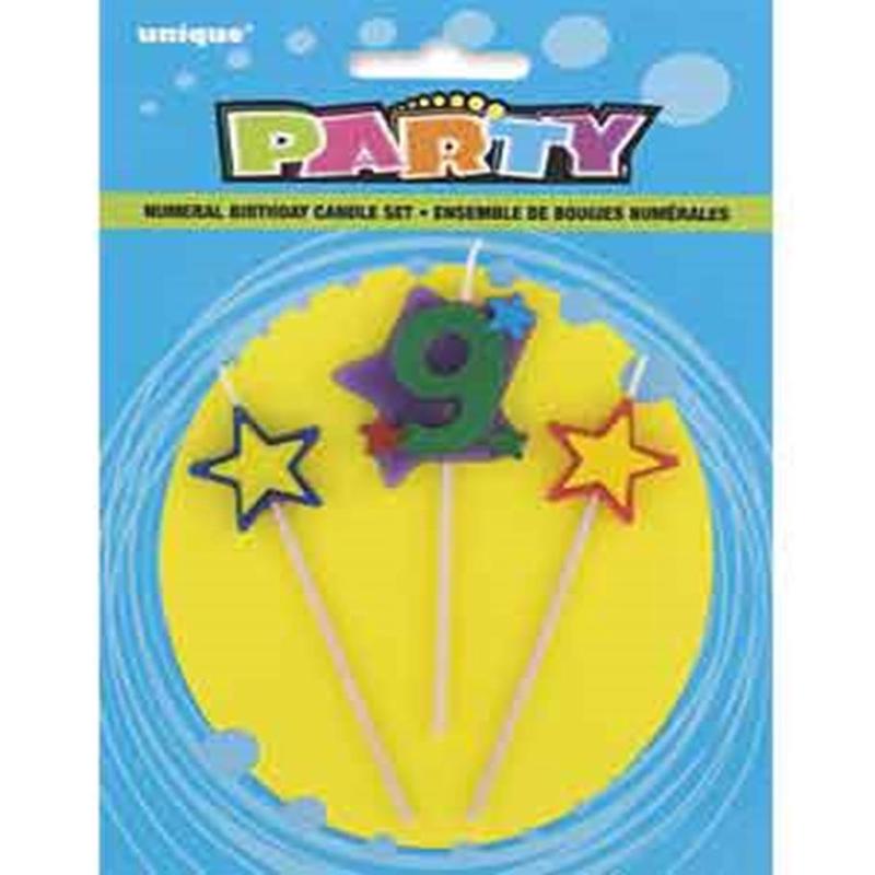 Star Birthday Candle Set – 9