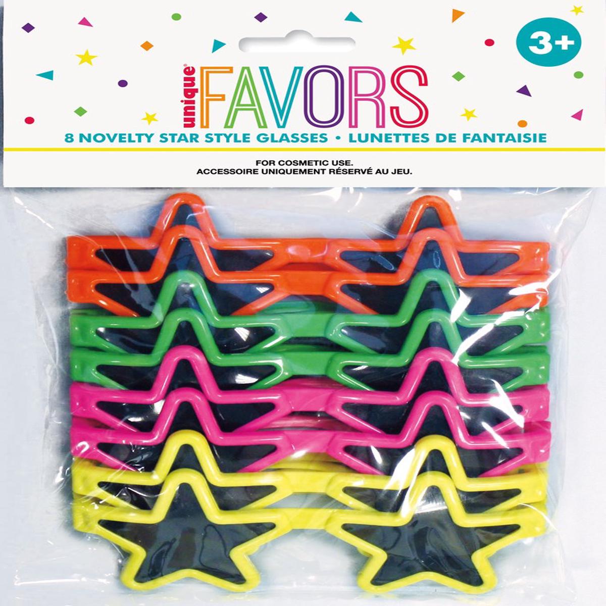 Star Novelty Glasses Favors, 8ct