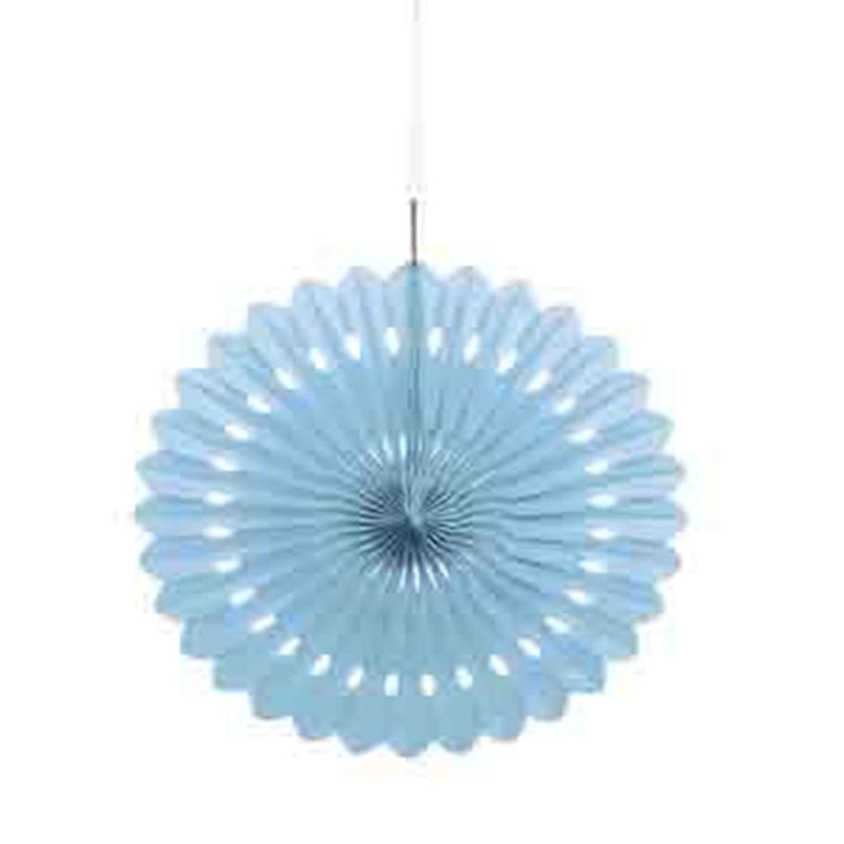 Powder Blue Solid 16  Tissue Paper Fan