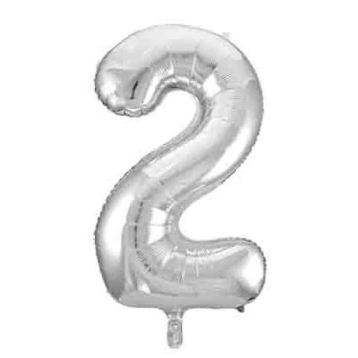 FOIL BALLOON 86cm Silver Number #2