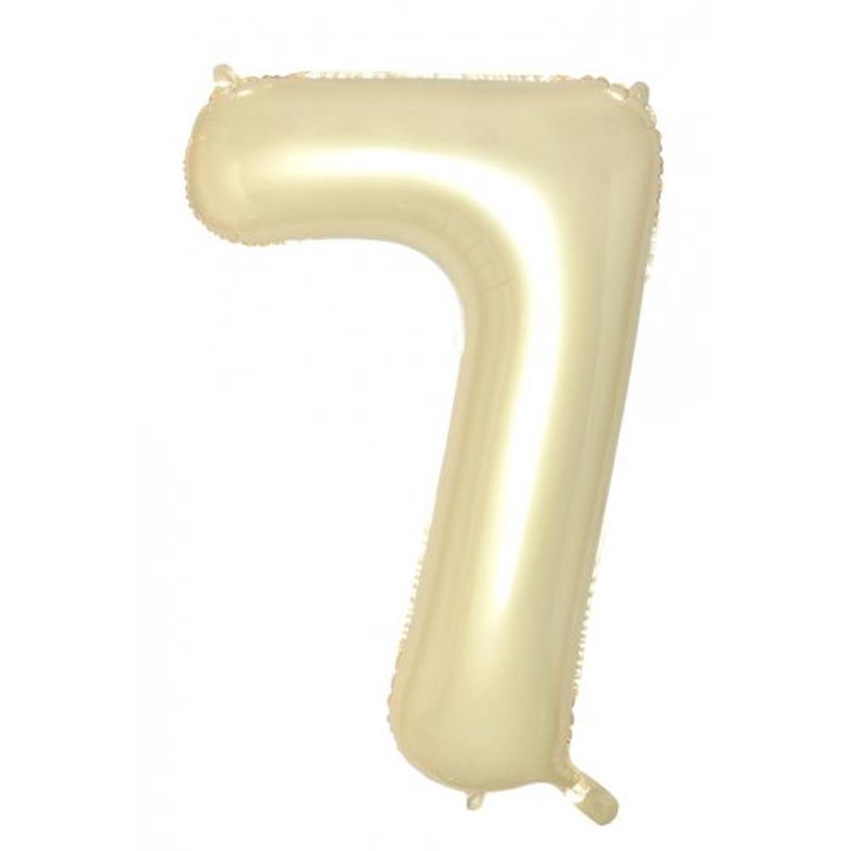 Foil Balloon Number #7 86cm Gold Luxe Decrotex