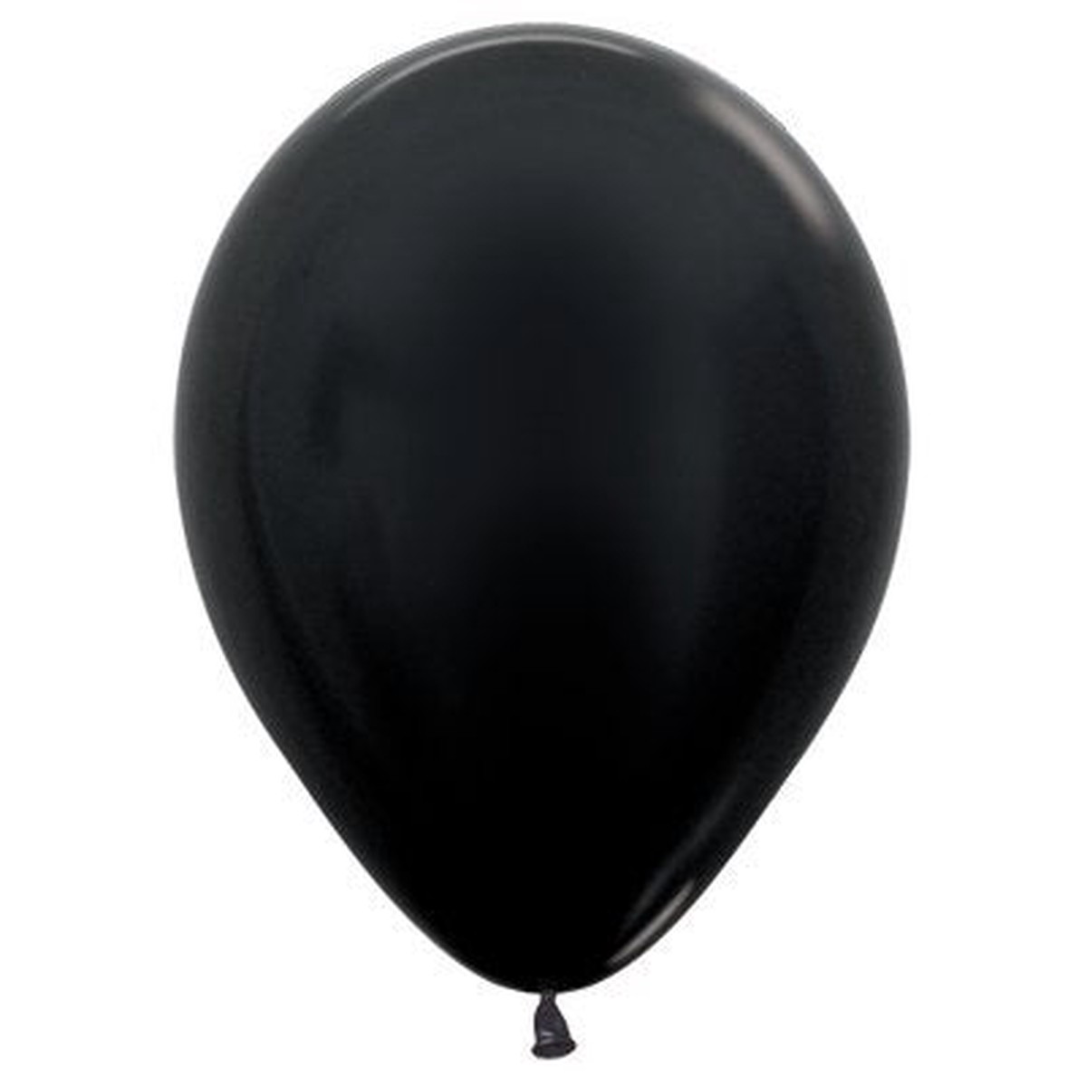Sempertex 50pk 12cm Metallic Black Latex Balloons, 50PK