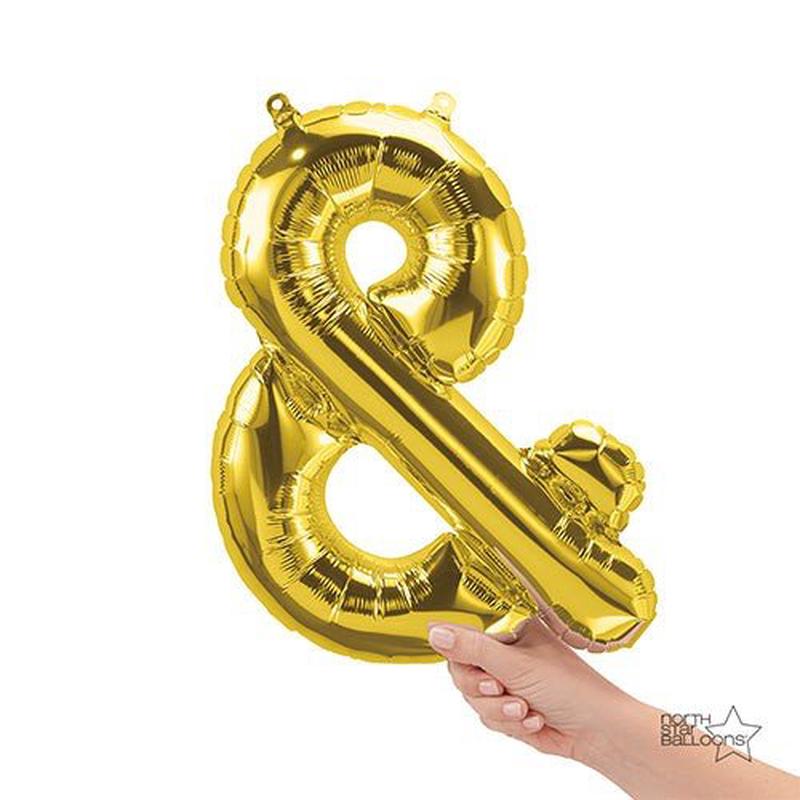 16 inch AMPERSAND - GOLD (AIR-FILL ONLY)