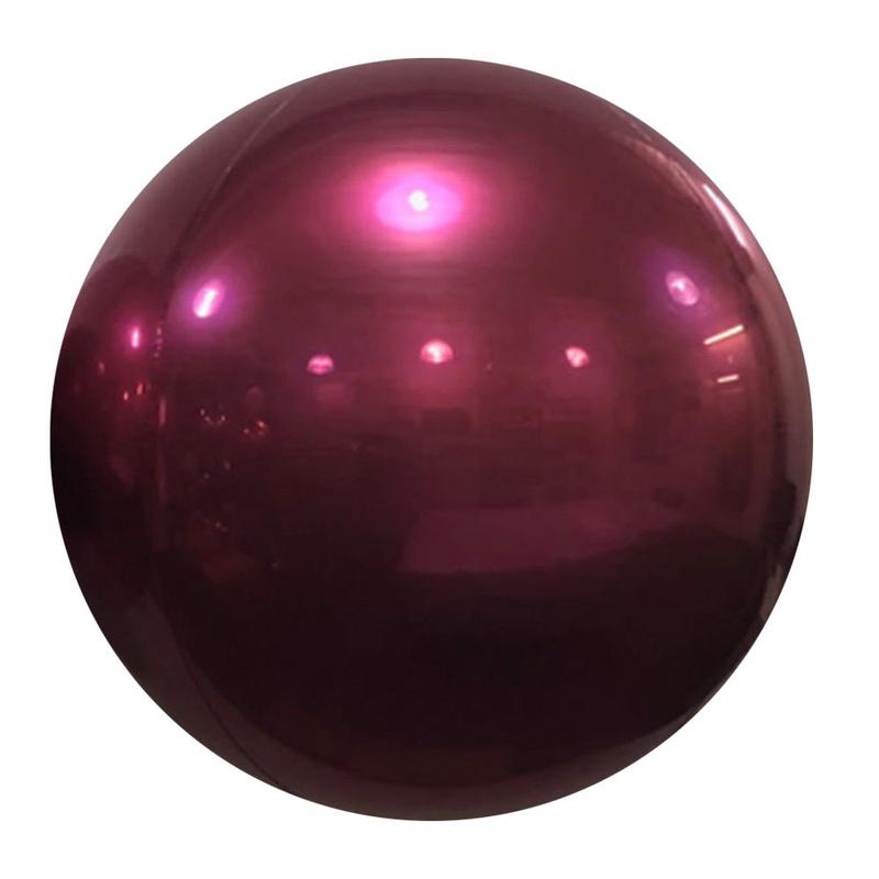 10 inch MIRROR BALLOON - BURGUNDY