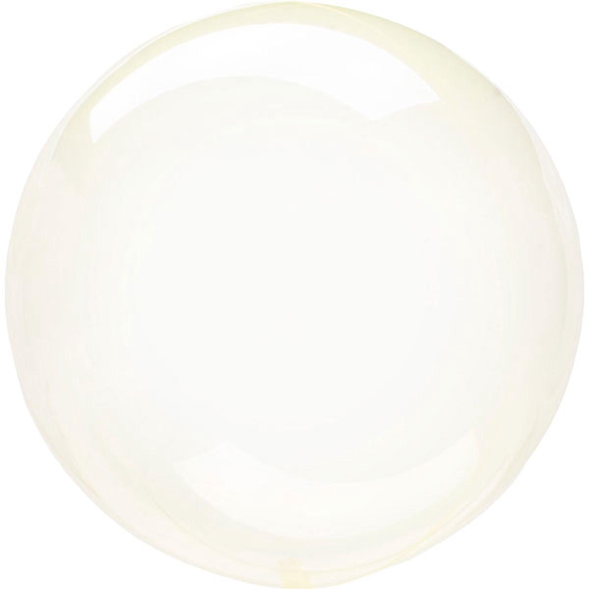 Yellow 46cm Crystal Clearz Balloon UNINFLATED