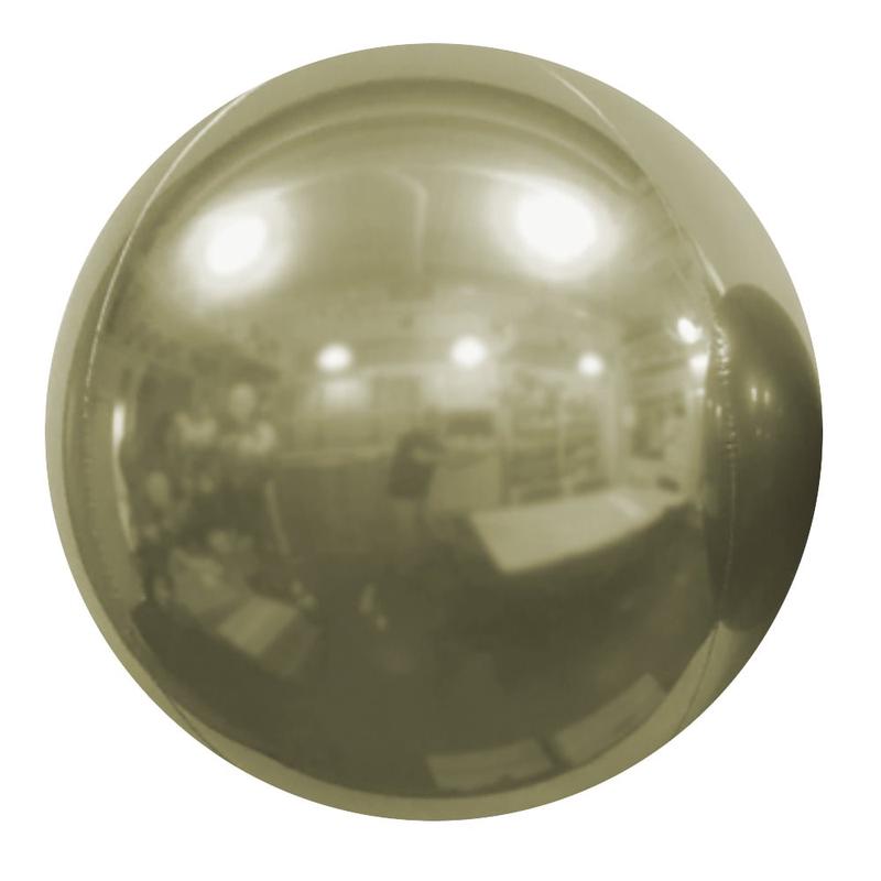 10 inch MIRROR BALLOON - WHITE GOLD