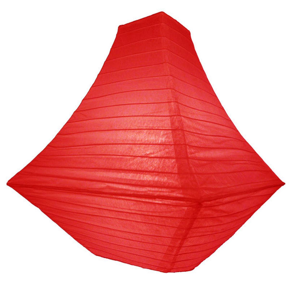 14" Red Pagoda Unique Shaped Paper Lantern